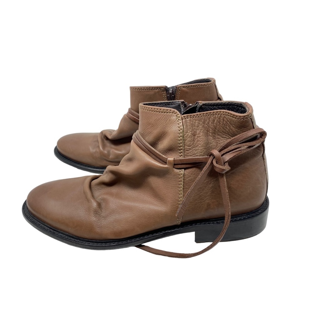 Thomas & Vine Gideon brown slouch leather ankle boots